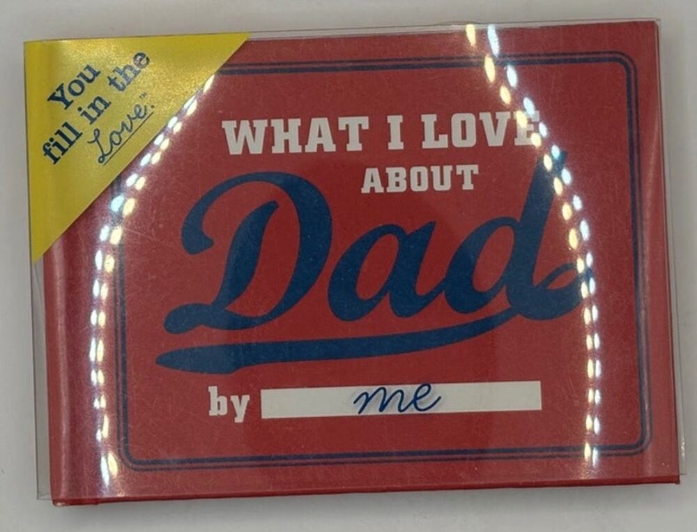 Knock Knock What I Love About Dad Fill in the Love Book Blue Hardcover